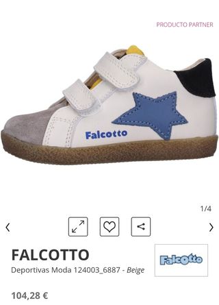 Zapatillas Falcotto Niña Talla 18 Gris/Naranja