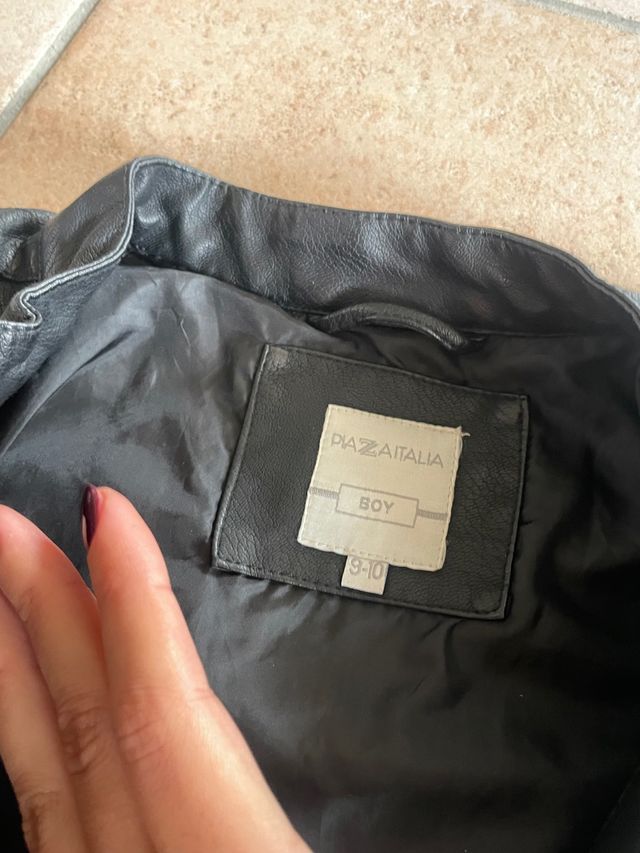 Chiodo ecopelle bambino