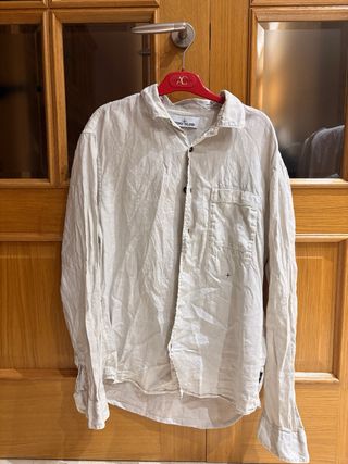 Camisa Stone Island Beige Lino