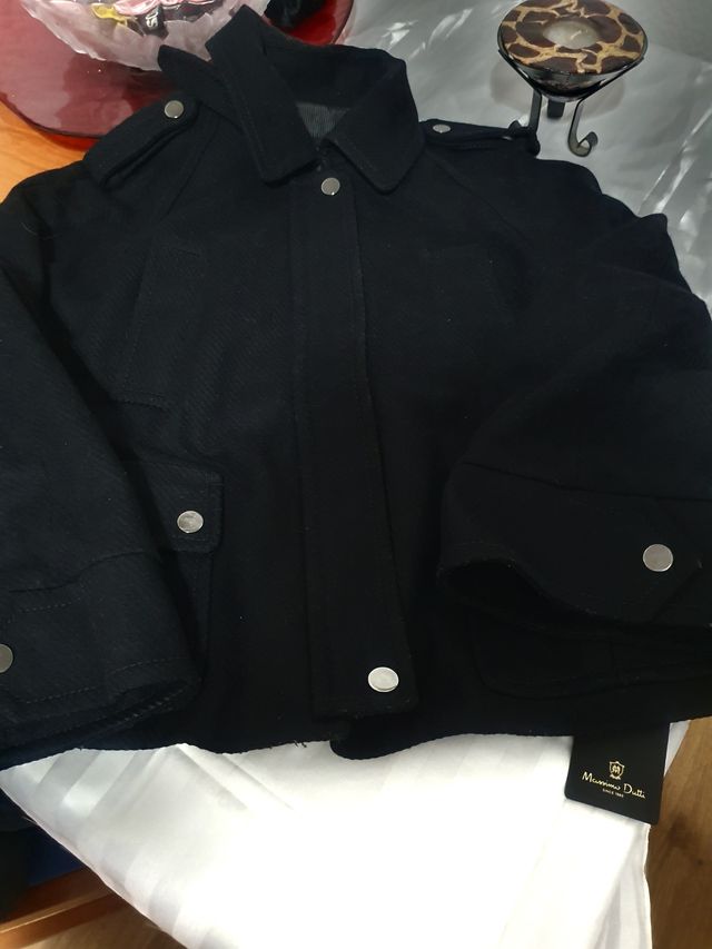 Abrigo Massimo Dutti Negro