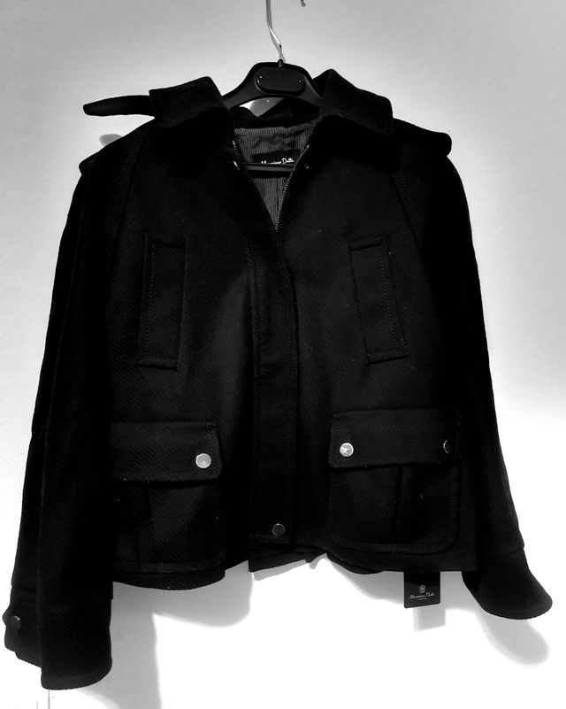 Abrigo Massimo Dutti Negro