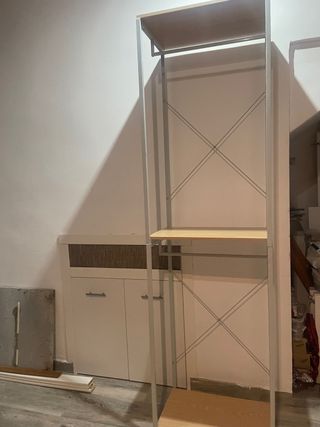 percheros de madera y metal