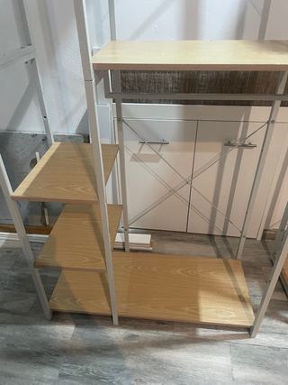 percheros de madera y metal