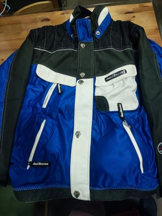 Chaqueta de esquí azul y negra anzibesson