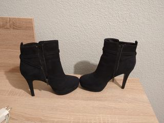 Botines ante negros tacón aguja