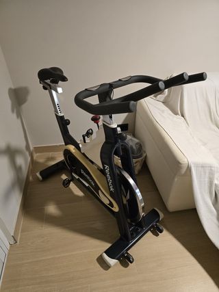 Bicicleta Spinning Reebok Negra y Dorada