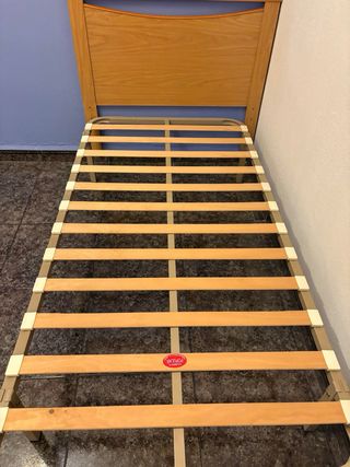 Somier 90cm con Cabecero Madera