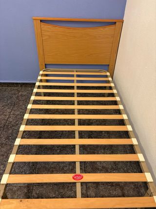 Somier 90cm con Cabecero Madera