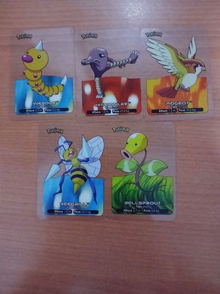 Lote 5 Cartas Pokémon: Weedle, Hitmonlee, Pidgeot,