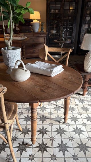 Mesa extensible francesa de madera