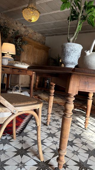 Mesa extensible francesa de madera