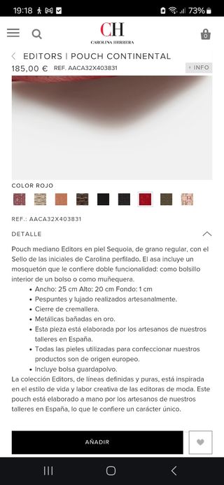 Bolso Carolina Herrera CH Mediano Rojo