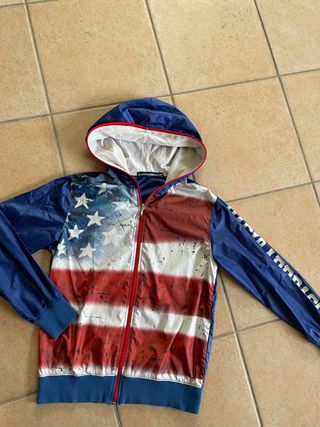 Giacca a vento bambino bandiera USA