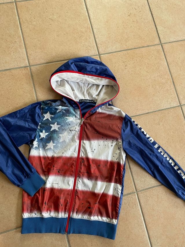 Giacca a vento bambino bandiera USA