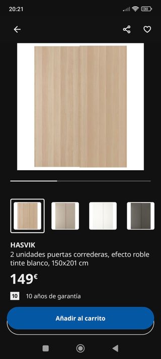 Armario puertas correderas madera IKEA