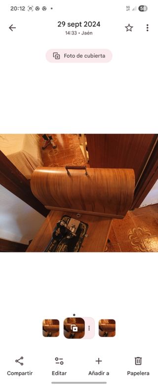 Máquina de coser antigua SINGER y mueble original