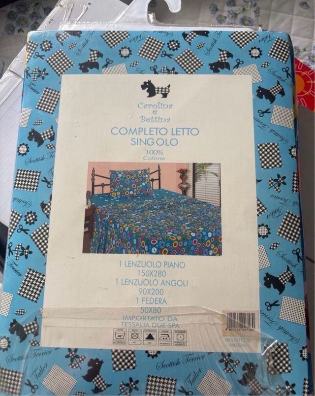 Completo Lenzuola Singolo Cotone Fantasia Floreale