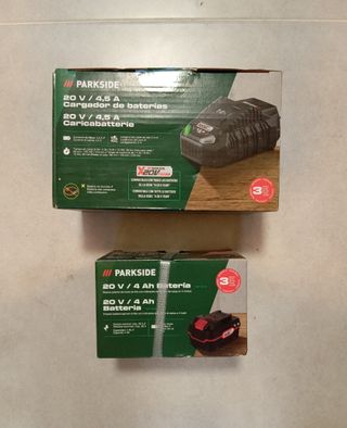 Parkside Cargador y Batería 20V 4.5A y 4Ah