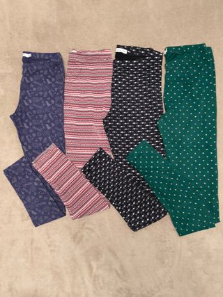Lote 4 leggings niña