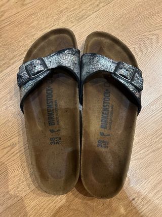 Sandalias Birkenstock Madrid plateadas Talla 38