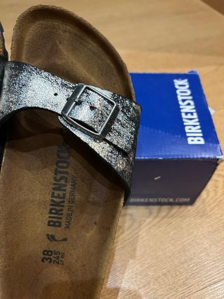 Sandalias Birkenstock Madrid plateadas Talla 38