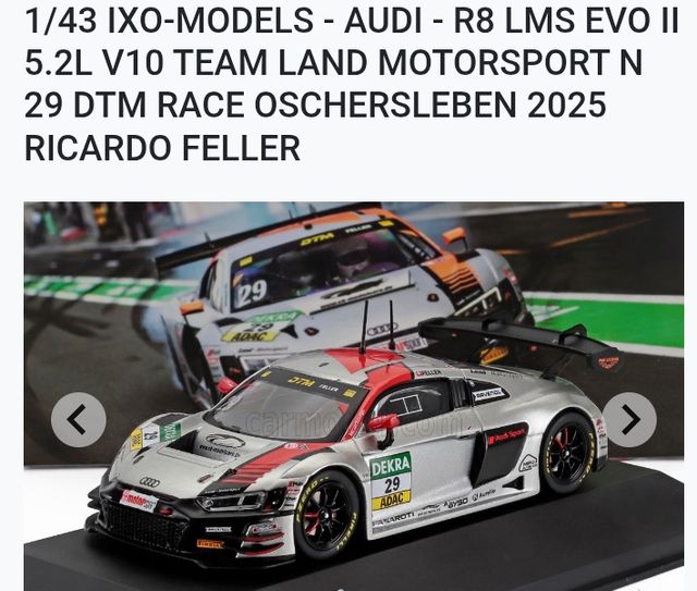 Modellino Audi R8 LMS EVO II 1/43 IXO