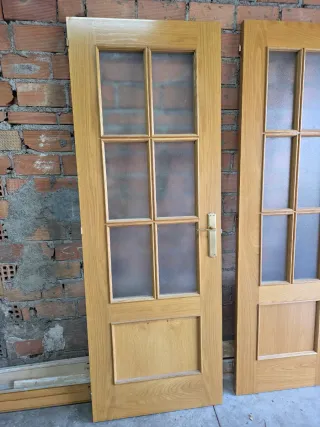 Puertas madera vidrio cristal opacos