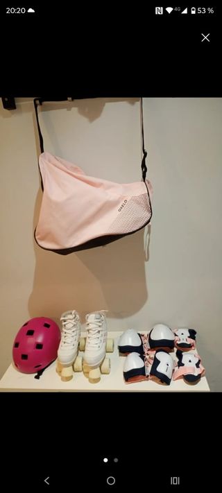 Patines para niña con protecciones y bolsa