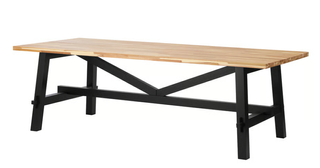 Mesa Comedor Ikea Madera y Metal Negra