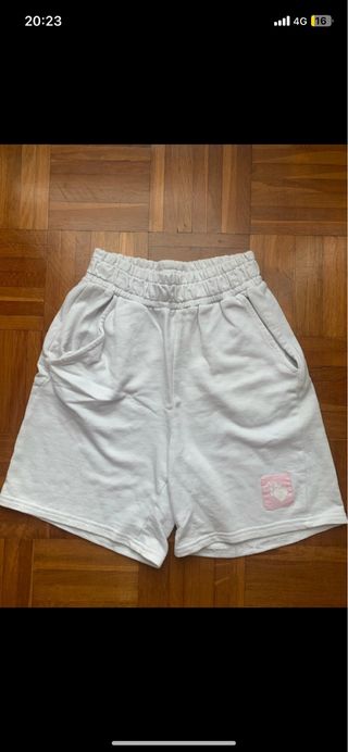 Pantalón corto de chándal blanco