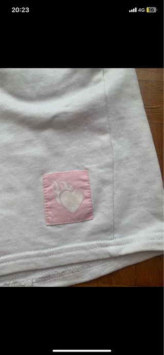 Pantalón corto de chándal blanco