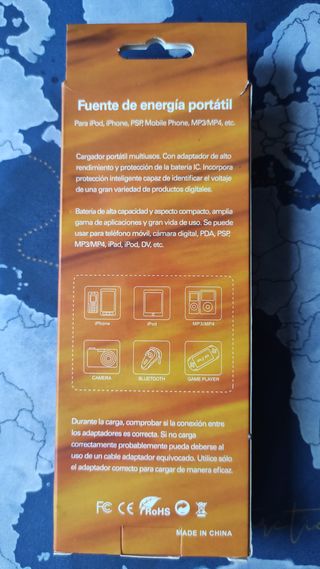 Batería Externa BOGE Naranja