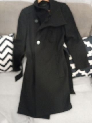 Abrigo Zara Negro Mujer