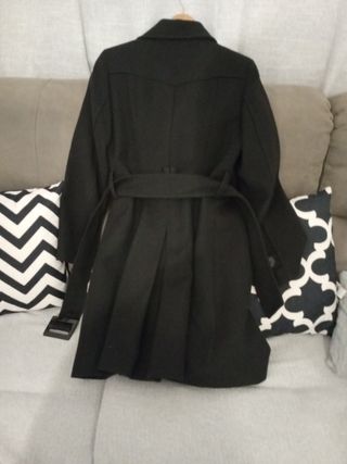 Abrigo Zara Negro Mujer