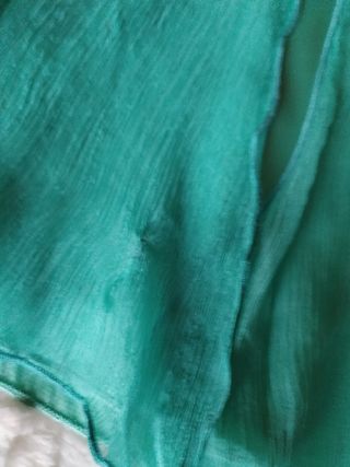 Vestido verde seda talla 42