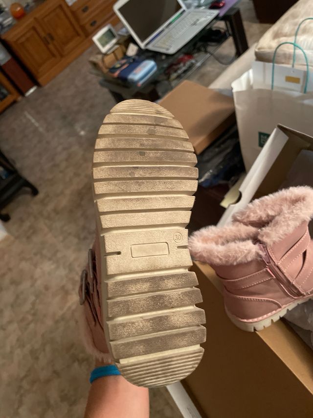 Botas niña rosas talla 30, usado pocas veces