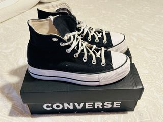 Converse Plataforma Negras Talla 39