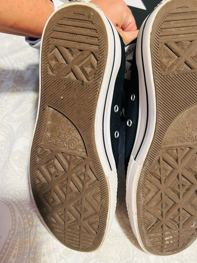 Converse Plataforma Negras Talla 39