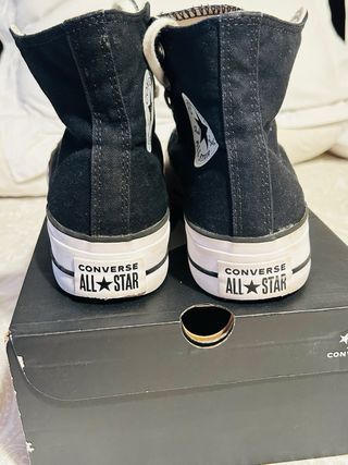 Converse Plataforma Negras Talla 39