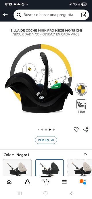 Carrito Bebé Kinderkraft MOOV2 3 en 1