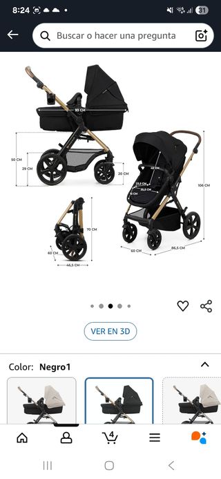 Carrito Bebé Kinderkraft MOOV2 3 en 1