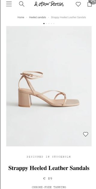 Sandalias tacón beige