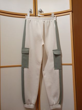 Sudadera Tiffosi niña beige y verde talla S