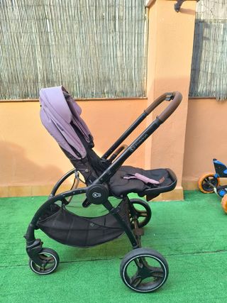 Carrito de bebé Kinderkraft rosa y negro