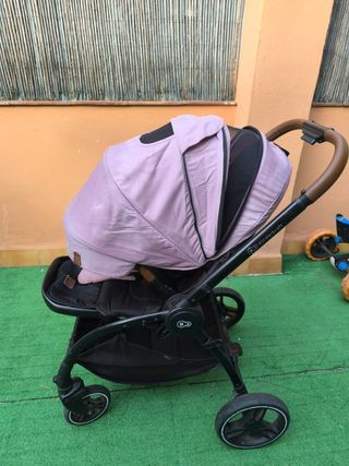 Carrito de bebé Kinderkraft rosa y negro