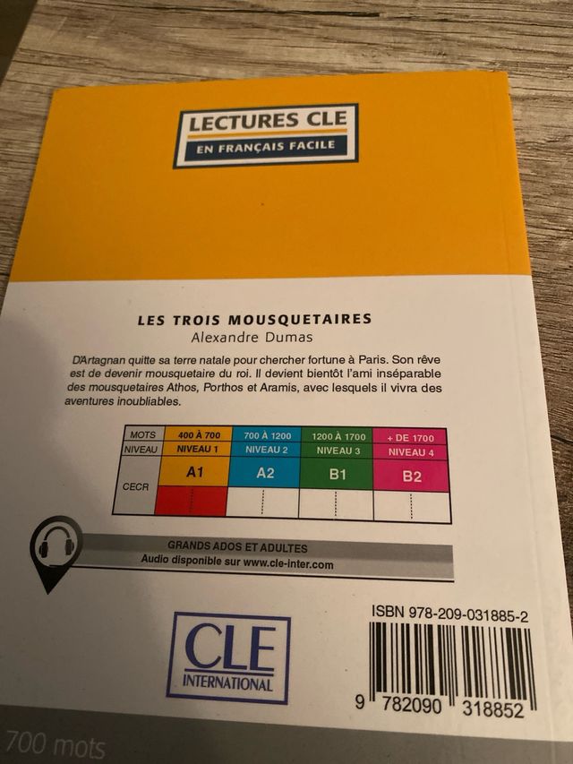 Les trois mousquetaires - Niveau 1/A1 - Lecture...
