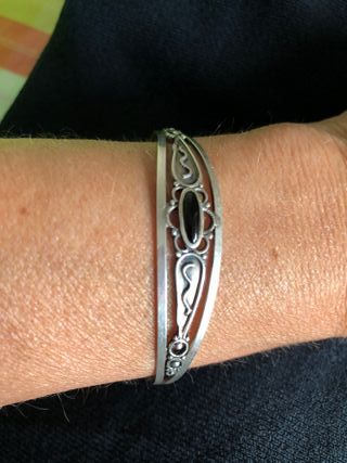 Pulsera Plata y Azabache