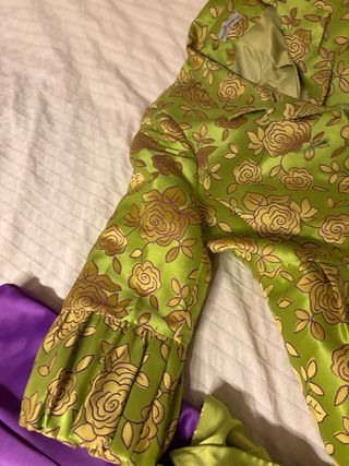 Conjunto fiesta mujer morado y verde