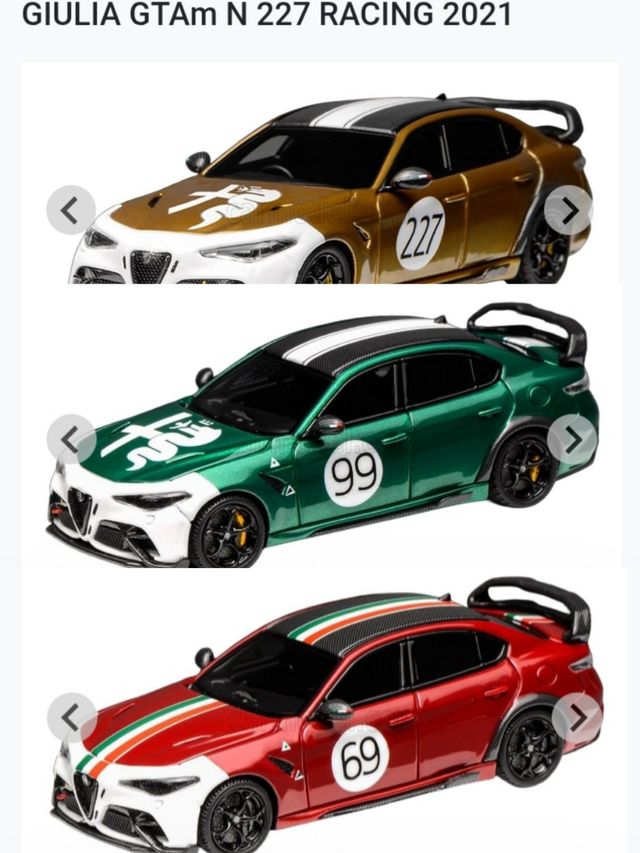 Prezzo per un solo modello 1/64 Alfa Romeo