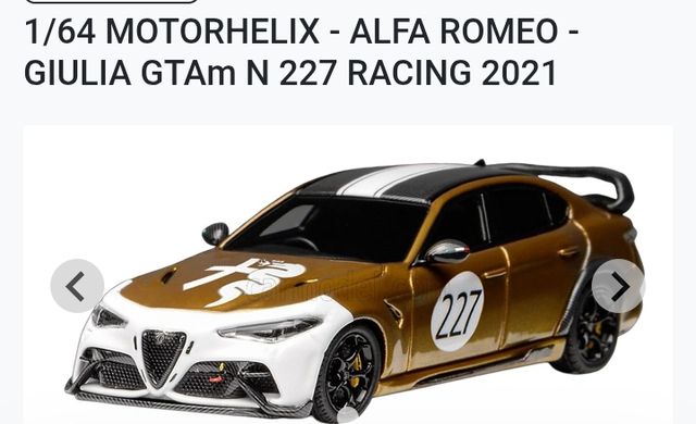 Prezzo per un solo modello 1/64 Alfa Romeo